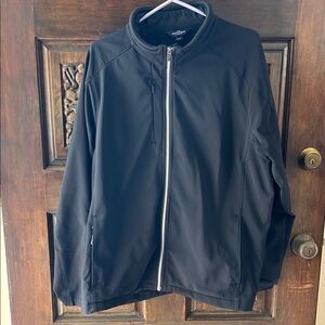 Lands' End Men's Black Windbreaker Jacket